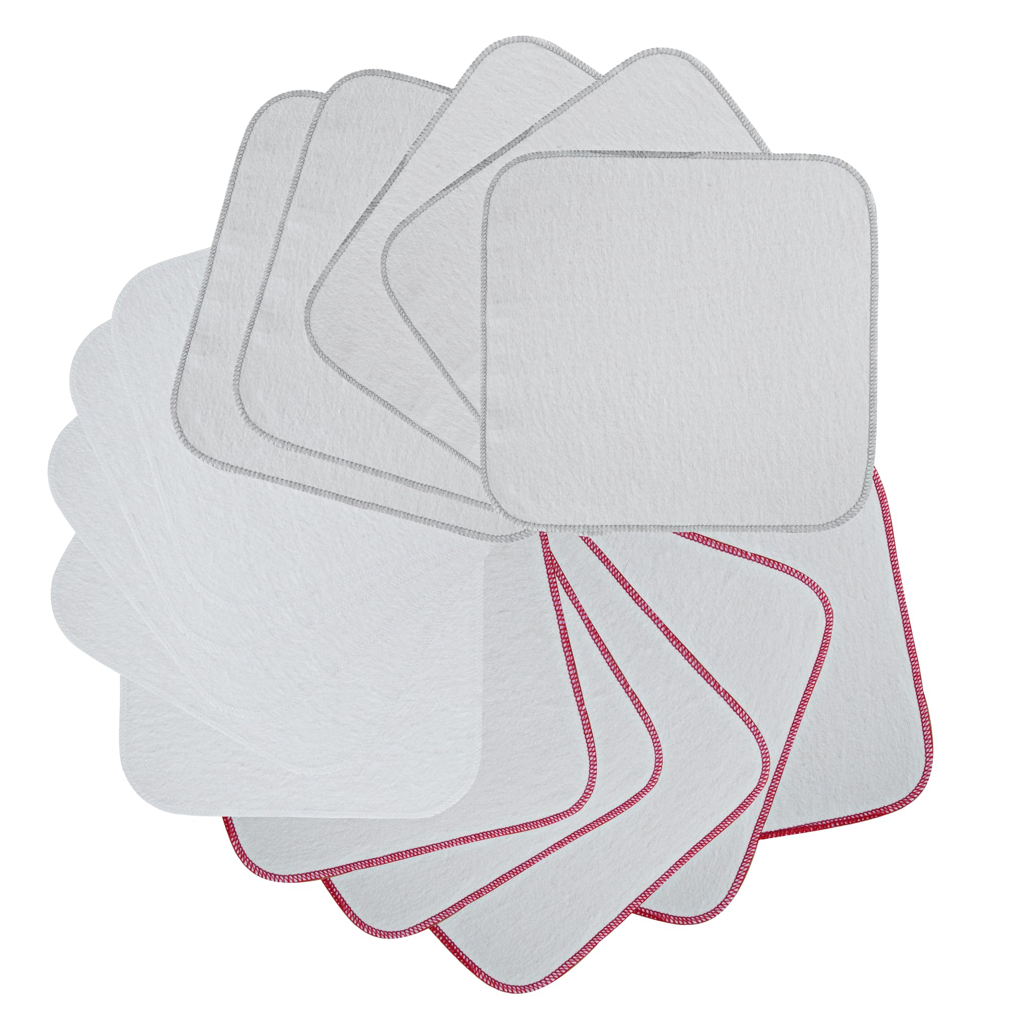 Lorandos Flanellwaschlappen aus Bio-Baumwolle - 15 Stück 21 cm x 21 cm - Mehrweg Baby Waschlappen als Ersatz für Feuchttücher - Kleine waschbare mini Baumwolltücher