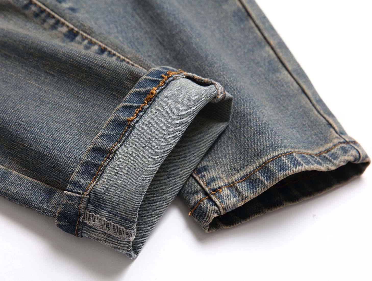 JUNBAOSS Men's Slim Fit Stretch Jeans Ripped Skinny Jeans for Men, Distressed Straight Leg Fashion Comfort Flex Waist Pants - Image 6