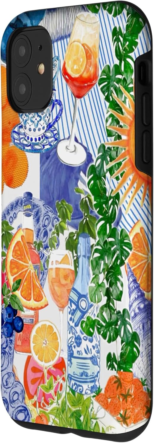 Coastal Summer Italian Mosaic European Preppy Citrus & Berry Case for iPhone 11