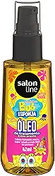 Salon Line Bob Esponja SOS Cachos, Óleo de Tratamento Capilar Infantil, 42ml, Perfume de Abacaxi, Hidratante e Condicionante
