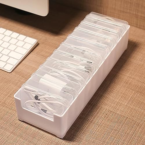 Miniatura 5 de Caja organizadora de cables con múltiples cajas de almacenamiento de cables de escritorio para cables de carga, accesorios de uso en casa, oficina,