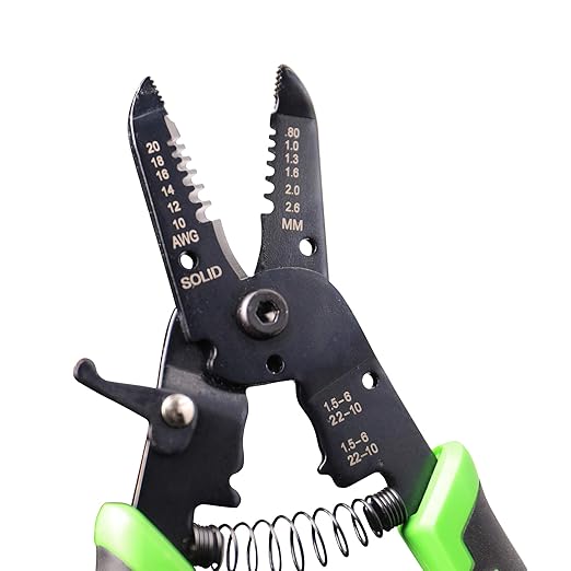 Pelacables Hilmor 7" con Mango de Goma Negro y Verde miniatura 9