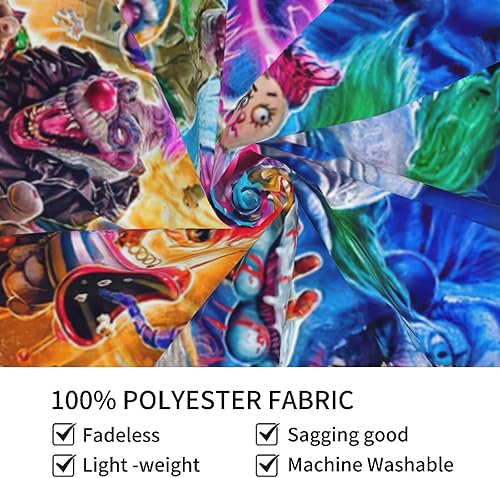 Miniatura 7 de AZEMON Tapiz de película de Killer Horror Klowns del espacio exterior, póster artístico para colgar en la pared para sala de