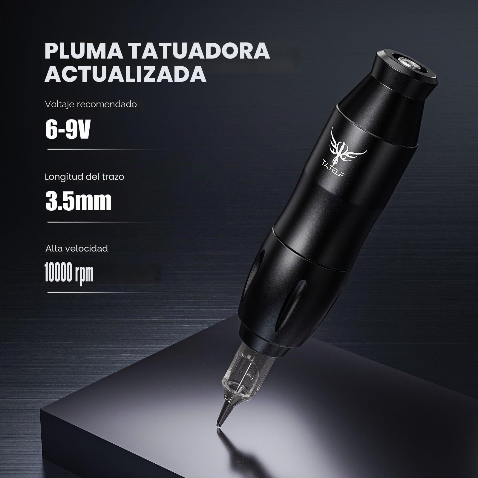 Kit de Máquina de Inalámbrica con 2 pcs Batería 20pcs Agujas, 11 Tintas, 100pcs cubiertas de bolígrafo, para Principiantes y Artistas TATELF 012