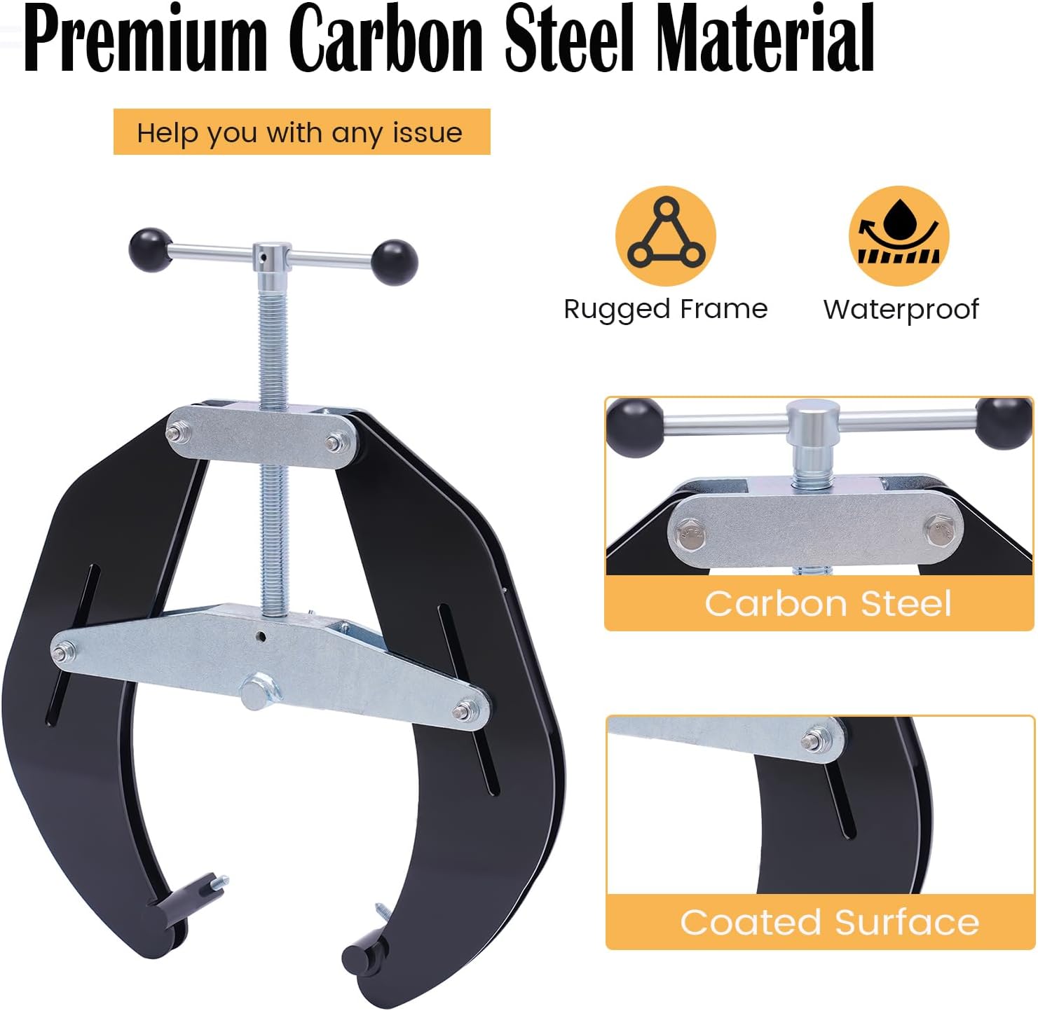 5-12 Inch Heavy Duty Pipe Clamp, High Strength Steel Pipe Alignment Tool with Quick Acting Screws & T-Shaped Handle for Pipe Welding Fitting Flange Alignment
