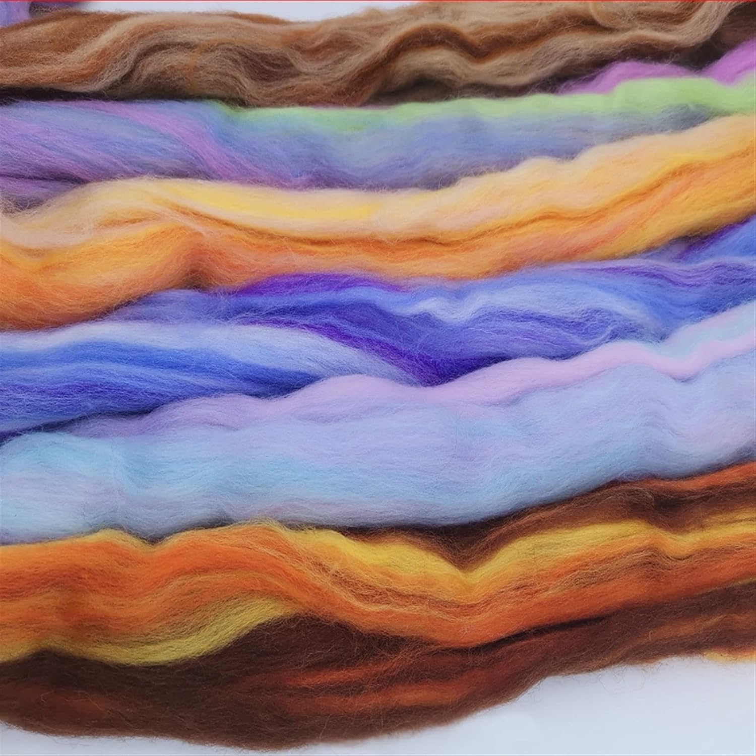 Blended Roving 100g, Needle Felting Wool, Hand Dyed Wool Top, Mixed Natural Wool Roving for Needle Felting Kit (Color : Pure Wool 07)