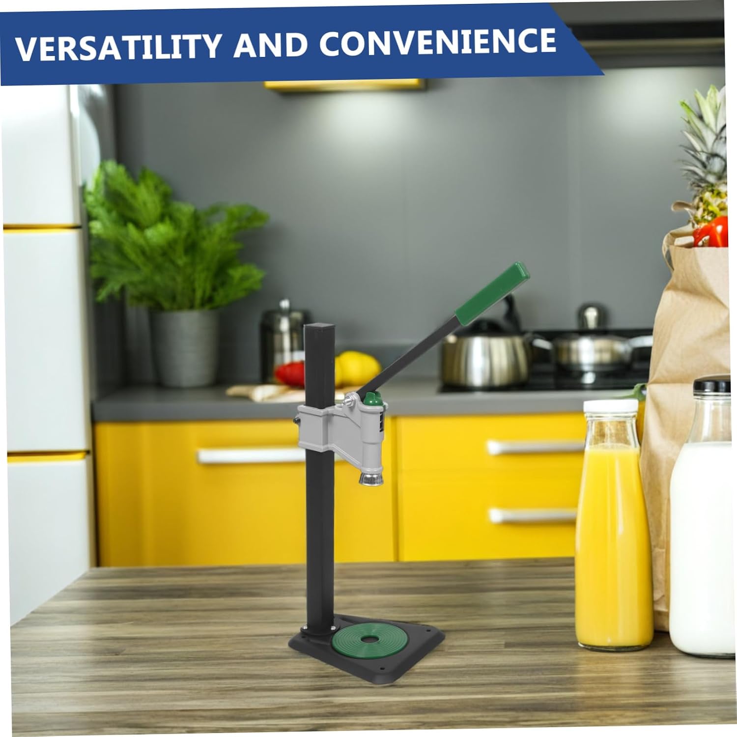 Luxshiny Manual Beer Bottle Capping Tool with Adjustable Height 7.8-18.3 Inches Iron Bench Bottle Capper for Crown Caps Detachable Design with Stable Tabletop Base for Bar Counters
