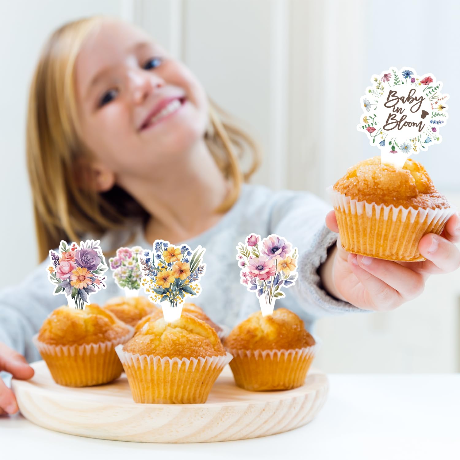 Baby In Bloom Cake And Cupcake Toppers, Baby In Bloom Cake Topper, Baby In  Bloom Cupcake, image size:1500x1500