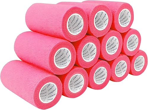 Vendaje cohesivo autoadherente de látex de 4 x 5 yardas, vendajes de primeros auxilios, cinta deportiva elástica para esguince e hinchazón de