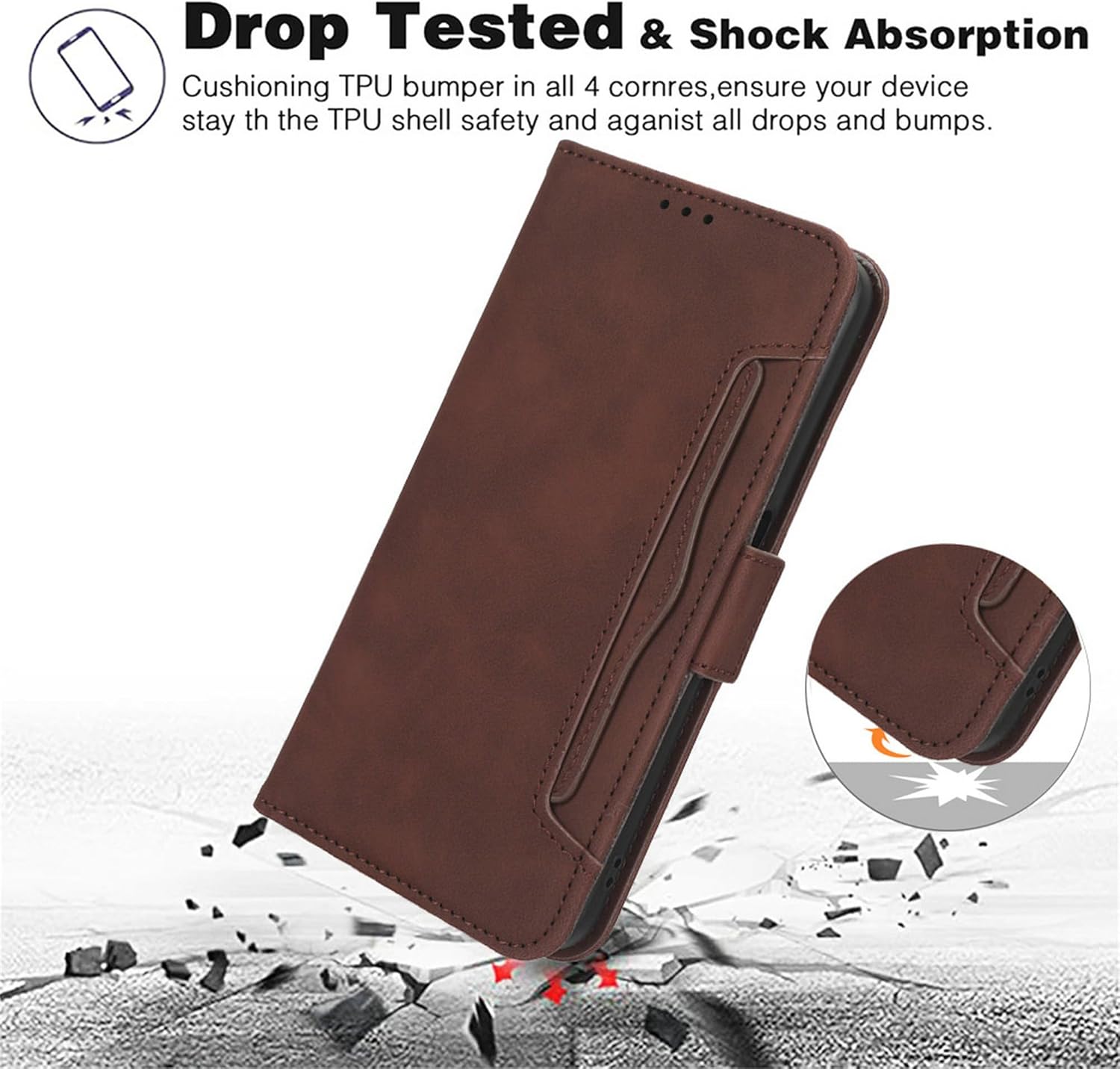 Illustration of phone case protecting against drops and impacts