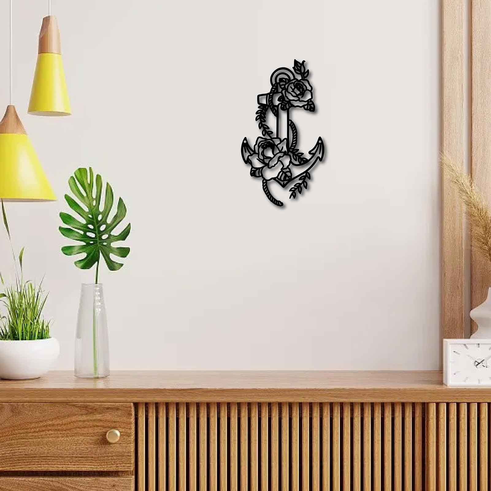 CREATCABIN Décoration Murale En Métal – Thème De La Musique En Forme De Cœur – Décoration Murale En Fer – Sculpture D'amour Bohème Pour Les Amateurs