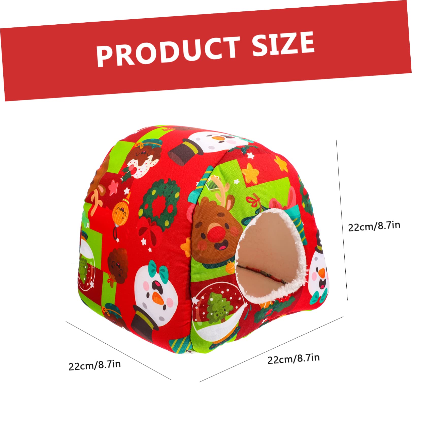 VANZACK 4piezas Aislante para Hámster y Roedores Cama De Invierno Acogedora y Cálida Refugio De Esponja para Hamsters y Diseño Adorable Jaula