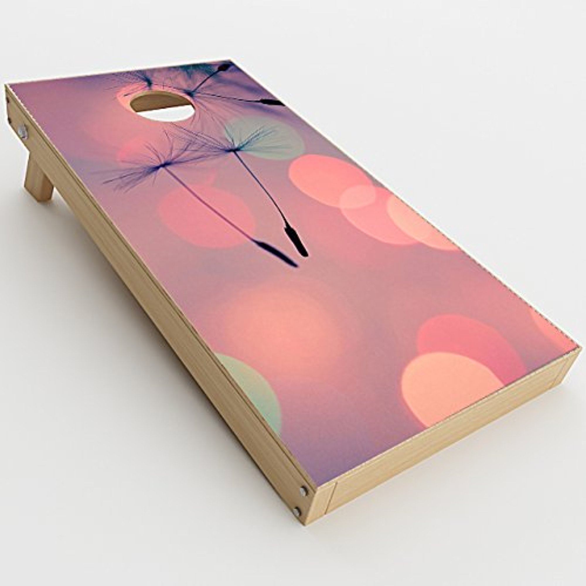 Skin Decal Vinyl Wrap for Cornhole Outdoor Board Game Bag Toss (2 x Pcs. Skins only) / dandilions Blowing Wind