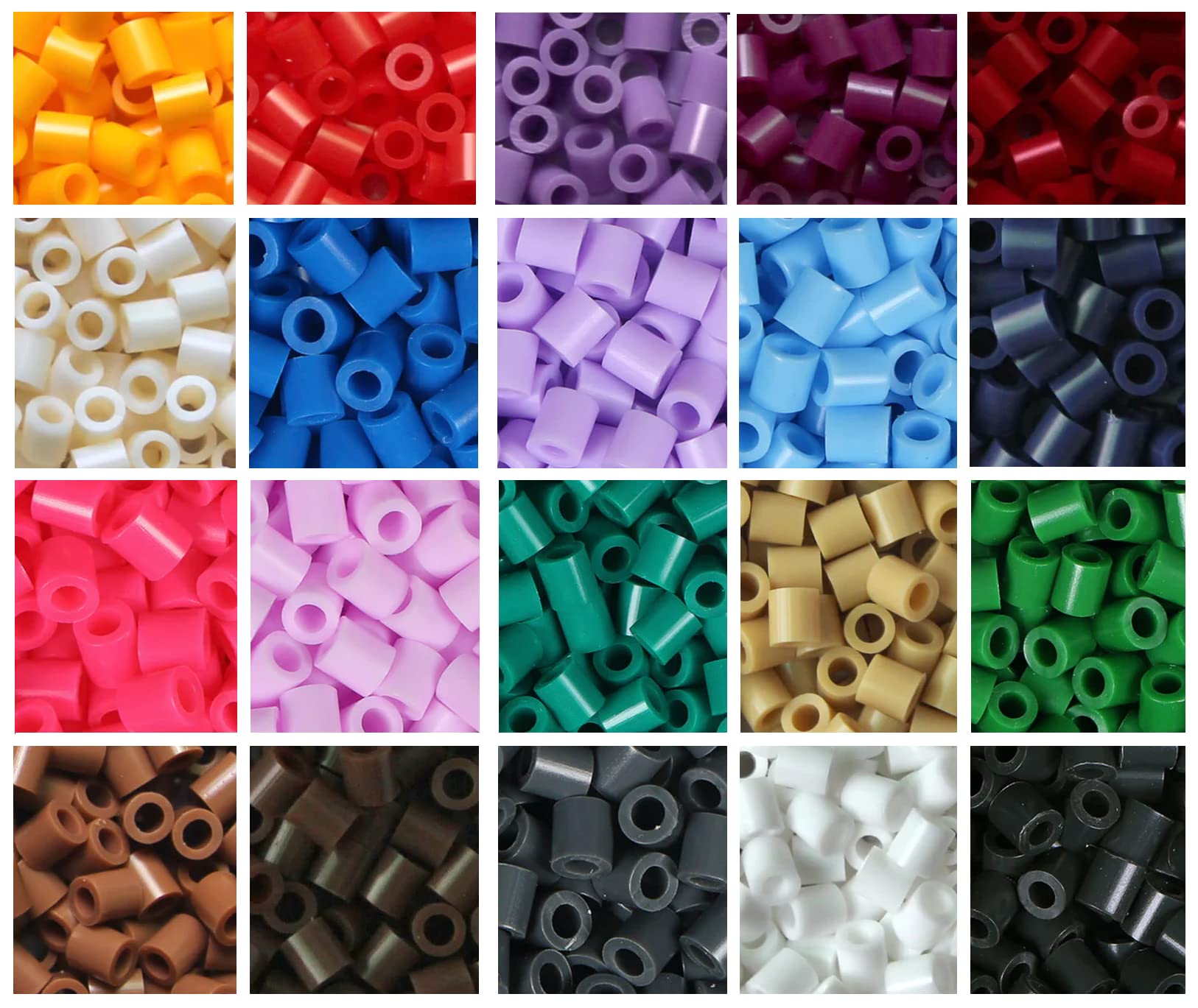 jos hama/fuse/perler plastic 5 mm individually packed beads for kids/adults creative intelligence montessori educational toys (20 colour, 20 bags -100 pieces per bag)- Multi color (B075PCKNVD) Amazon Price History, Amazon Price Tracker