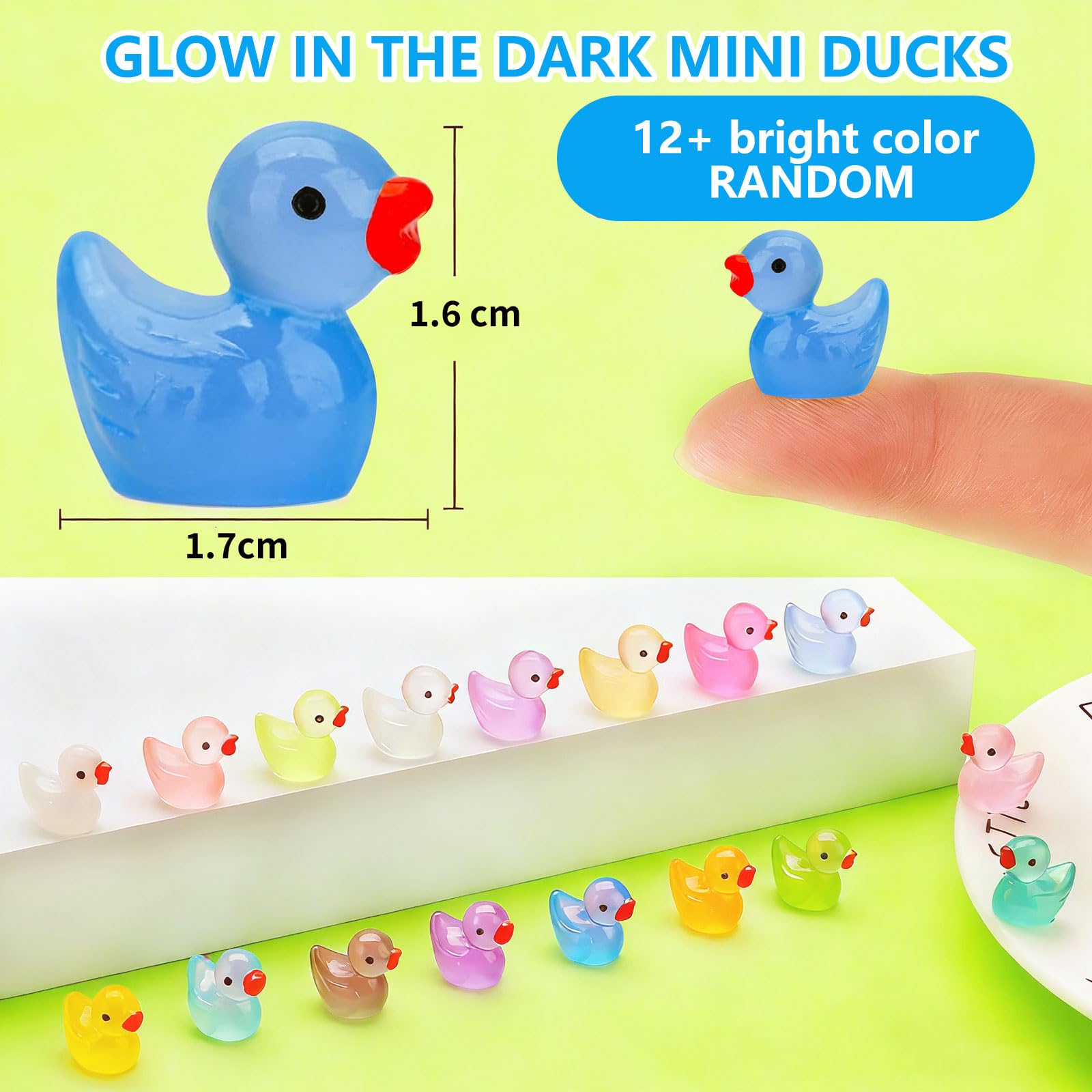 Houbobo 240PCS Luminous Mini Resin Ducks - Image 3