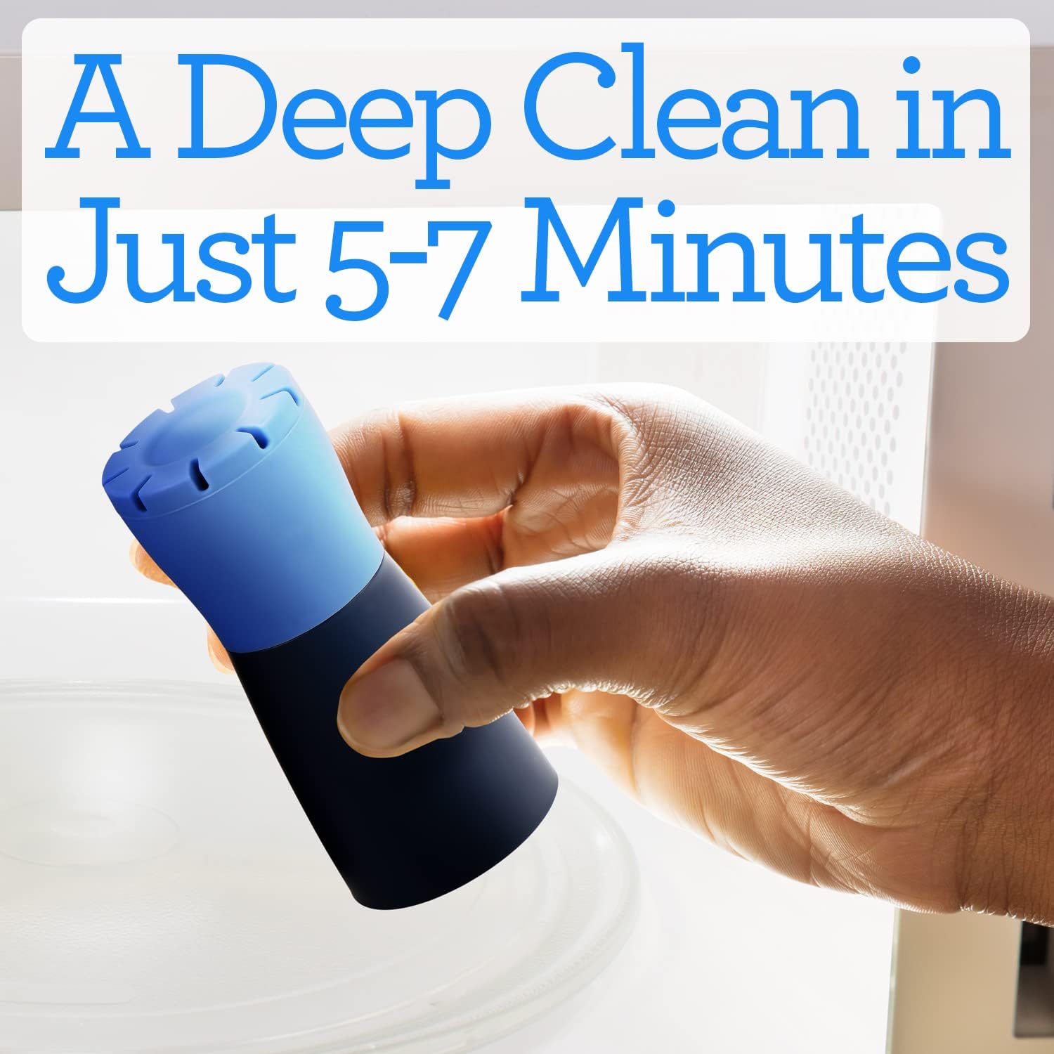 [2 Pack] Blue Microwave Steam Cleaner for Quick Effortless Cleaning - Microwave Cleaner Steam Device to Make Your Microwave Spotless Just Add Vinegar and Water to Rid Your Microwave of Grime and Odor