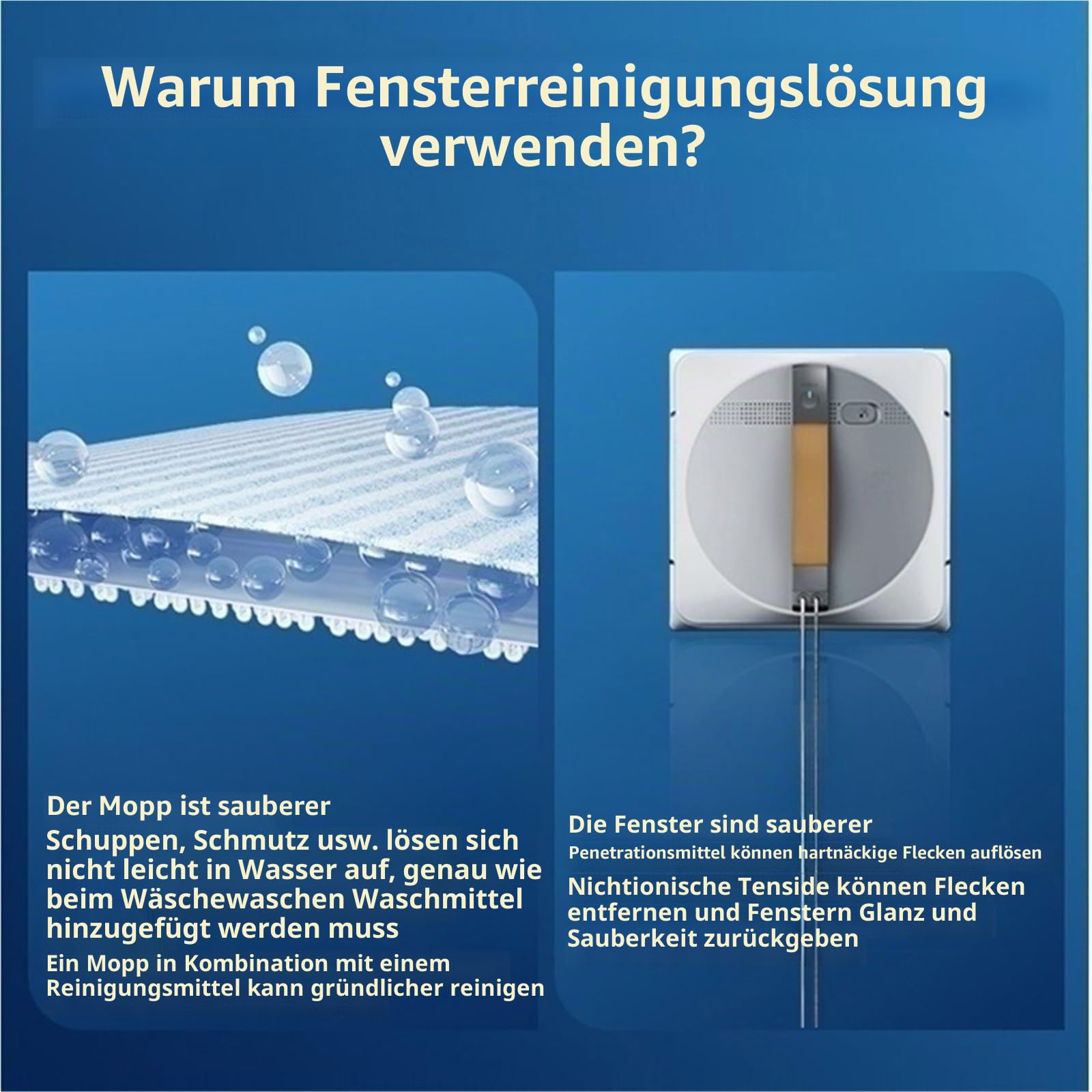 Fensterputzroboter Reinigungslösung und Wischpads, kompatibel mit Ecovacs Winbot W836/850/855/860/880/920/83S, Ersatzzubehör(A)