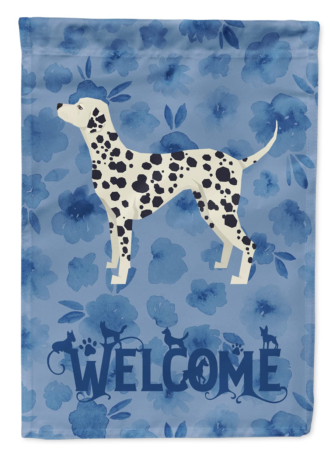 Drapeau Dalmatian Welcome grand format pour égayer l'entrée et le jardin de votre maison