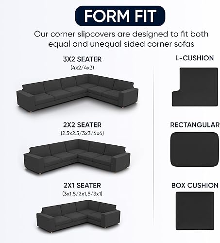 Miniatura 5 de Funda para sofá seccional, funda para sofá esquinero, fundas estampadas de poliéster suave, funda elástica de 1 pieza, colección de impresión de