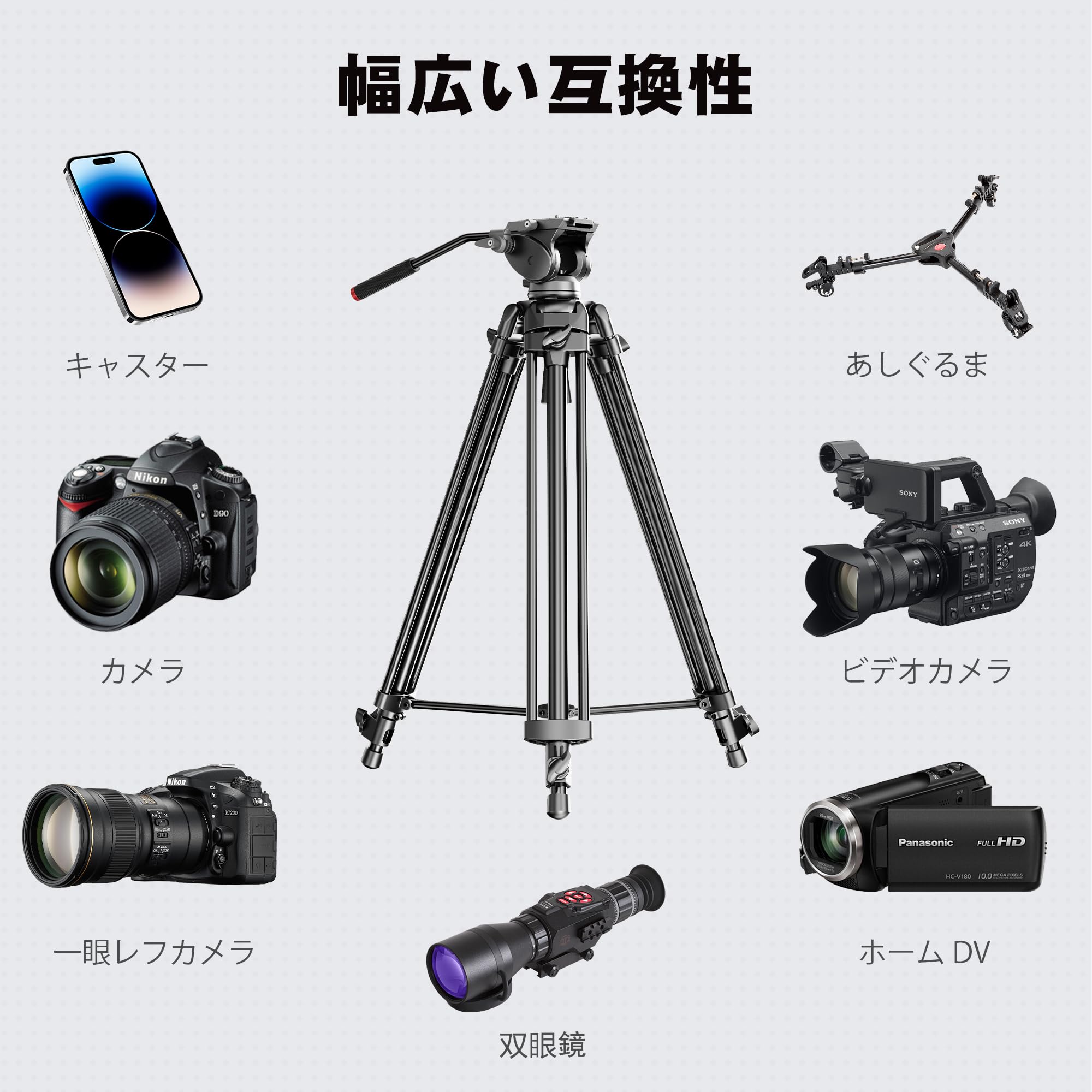 Amazon | miliboo MTT500 油圧式雲台三脚 ビデオ三脚 カメラ三脚 | 耐