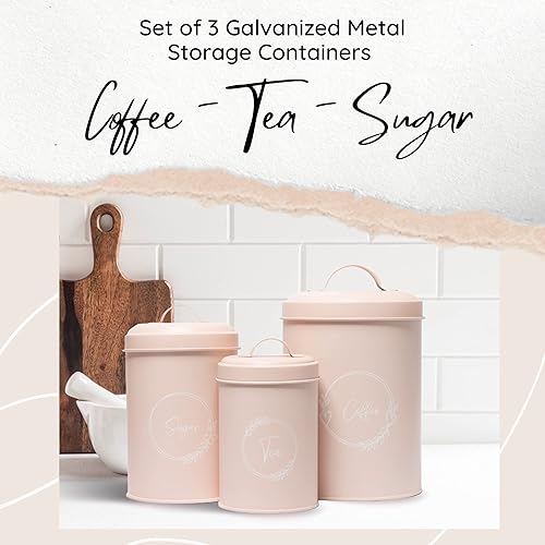 Miniatura 3 de LOKI K Juego de recipientes para encimera de cocina, juego de recipientes para café, té y azúcar, almacenamiento hermético de alimentos, recipientes