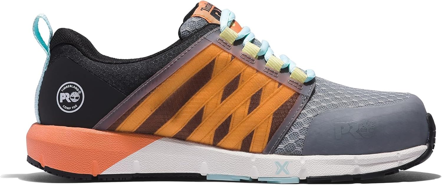 Timberland PRO Women's Radius Composite Safety Toe Athletic Industrial Work Shoe, Grey/Black/Orange, 5.5W - Image 5