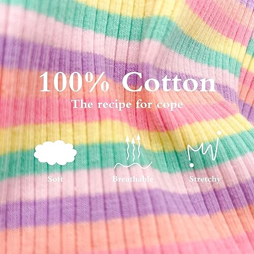 Miniatura 5 de Lindo vestido de perro para perros pequeños y niña, ropa de cumpleaños, ropa de primavera y verano, trajes de perro, arco iris, colorido, a rayas,