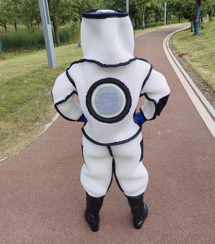 [XPPX] 蜂防護服 スズメ蜂 万全防護服 害虫駆除 スズメバチ駆除用蜂防護服 つなぎ服 通気性保護装備 作業服 扇風機付属 養蜂