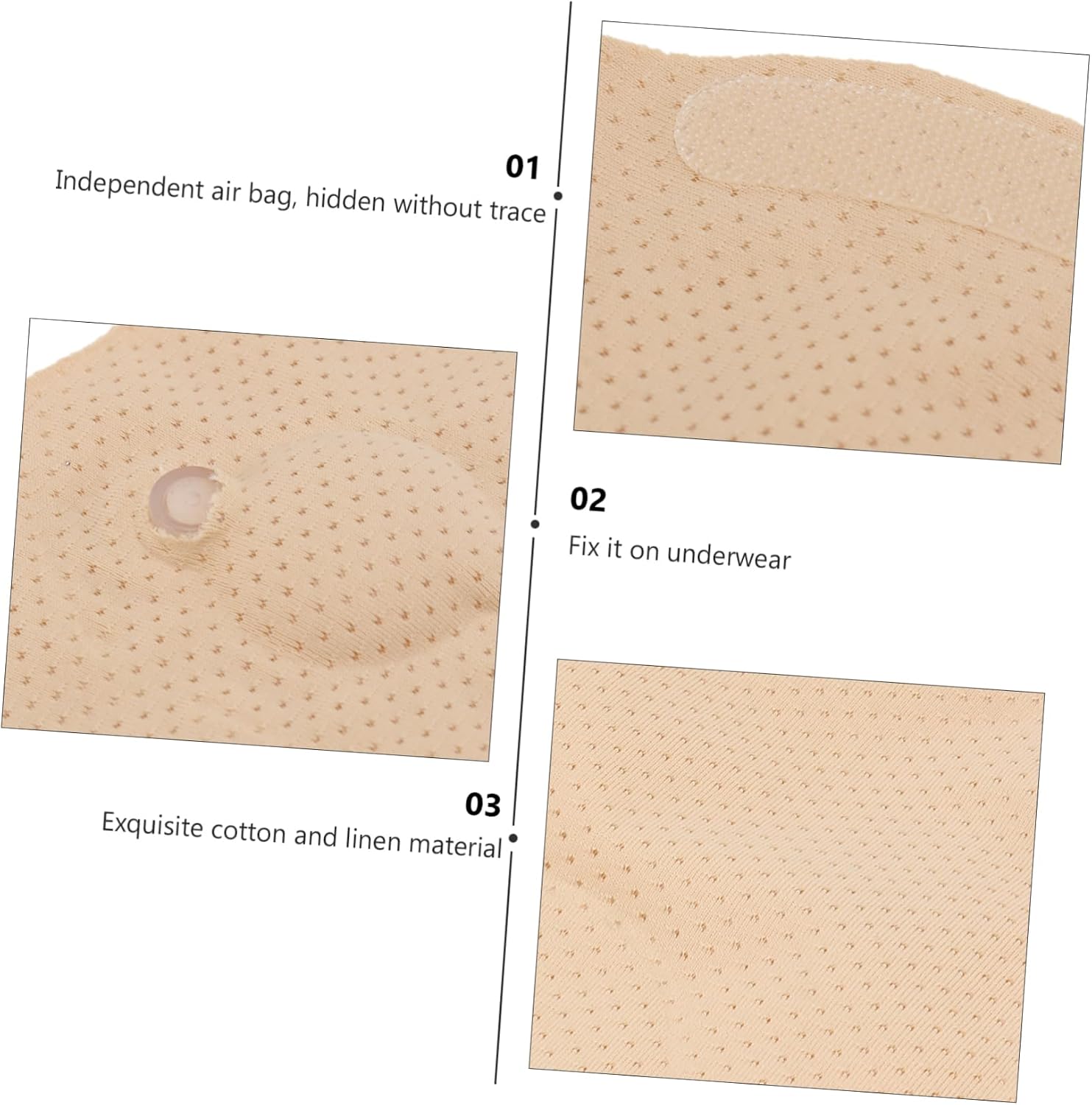 Amosfun 4 Pairs Chest Pad Stitched Bra Cushion Sewn Bra Padded Bra Inserts Pads Breast Bra Pads Linen Bra Pads
