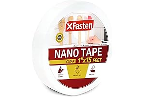 XFasten Reusable Double-Sided Nano Tape, 1-Inch x 15 Feet