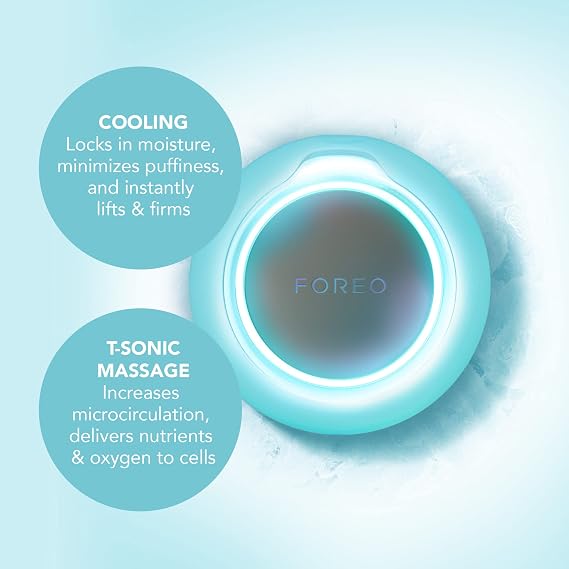 Foreo Ufo Full Facial Led Face Mask Treatment, Red Light Therapy Face Care, Korean Skincare, Thermotherapy, Cryotherapy, Face Massager, Moisturiser, Increased Skin Care Absorption, Mint