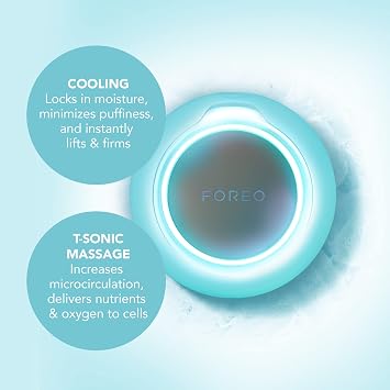 Foreo Ufo Full Facial Led Face Mask Treatment, Red Light Therapy Face Care, Korean Skincare, Thermotherapy, Cryotherapy, Face Massager, Moisturiser, Increased Skin Care Absorption, Mint