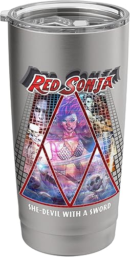 Miniatura 8 de Poster Synthwave Redhead Epic Cyberpunk Retro 80s Stainless Steel Insulated Tumbler Black,Cepillado inoxidable,https://www.amazon.com/dp/undefined