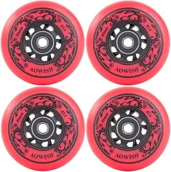 Pacote com 4 rodas de skate em linha, fórmula de asfalto, 85A, rodas de substituição com rolamentos ABEC-9 e espaçadores flutuantes