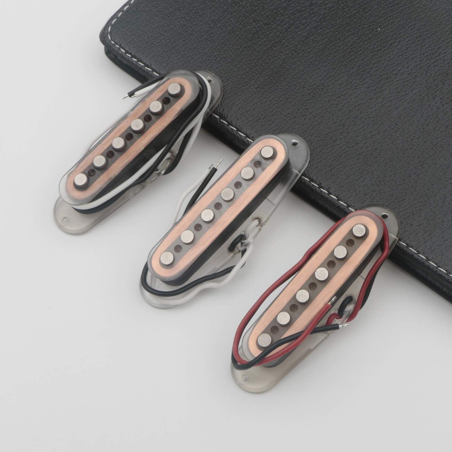 Swhmc SSS Single Coil Pickup Set for Strat Style Guitar - Copper & Black (Neck/Middle/Bridge, 5.75K-6.25K Output)