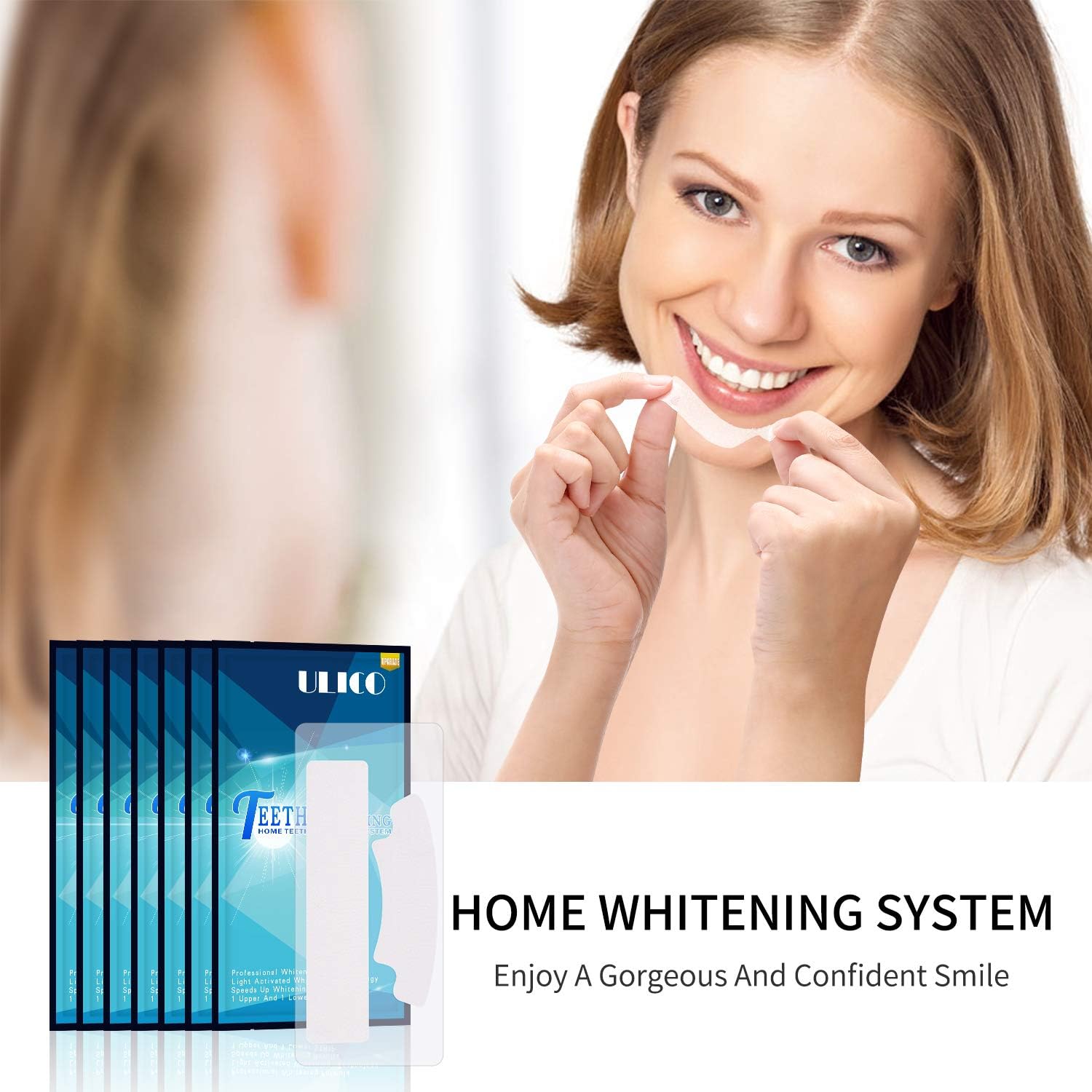 Teeth Whitening Strips with Light Whitening Strips for Sensitive Teeth Whitening Strips for Teeth Whitening Professional Teeth Whitening Strips kit -28 Strips - 14 Uses : Beauty & Personal Care