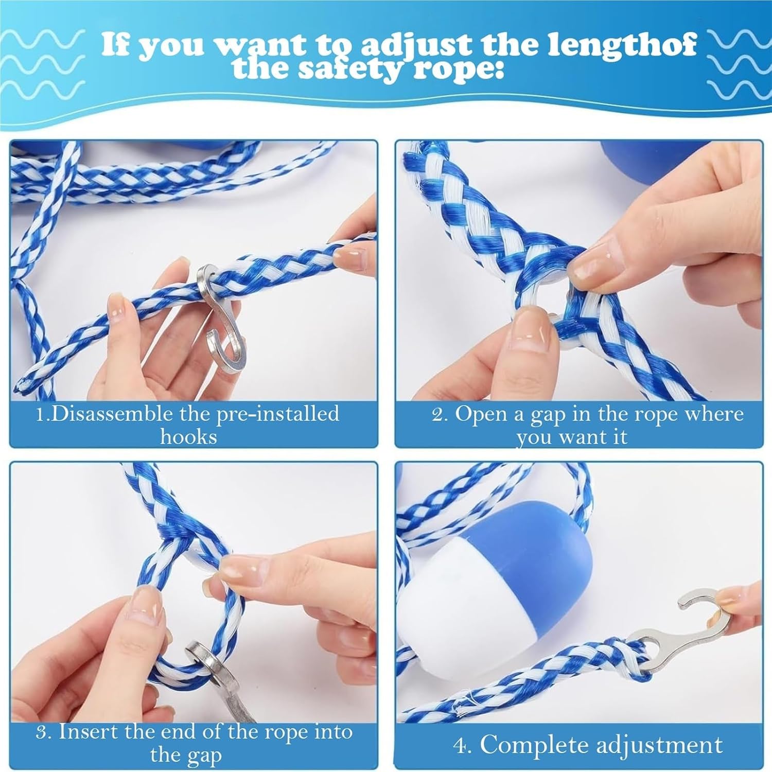 Pool Safety Divider with Floats - Swimming Lane Line for Pools, Beaches & Lakes - Durable Floating Safety Rope for Enhanced Swim Safety