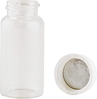 Low Background Glass Scintillation Vials, 20ml Capacity, 22mm Cap Size, Polypropylene Unattached Caps, Metal Foil Liners, 500 per Case