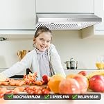 SNDOAS Under Cabinet Range Hood 30 inch with 3 Way Venting,Stainless Steel Range Hood 700 CFM,Under Cabinet Hood Ductless Convertible Duct,Kitchen Vent Hood 30 inch,Baffle Filters,LED Lights