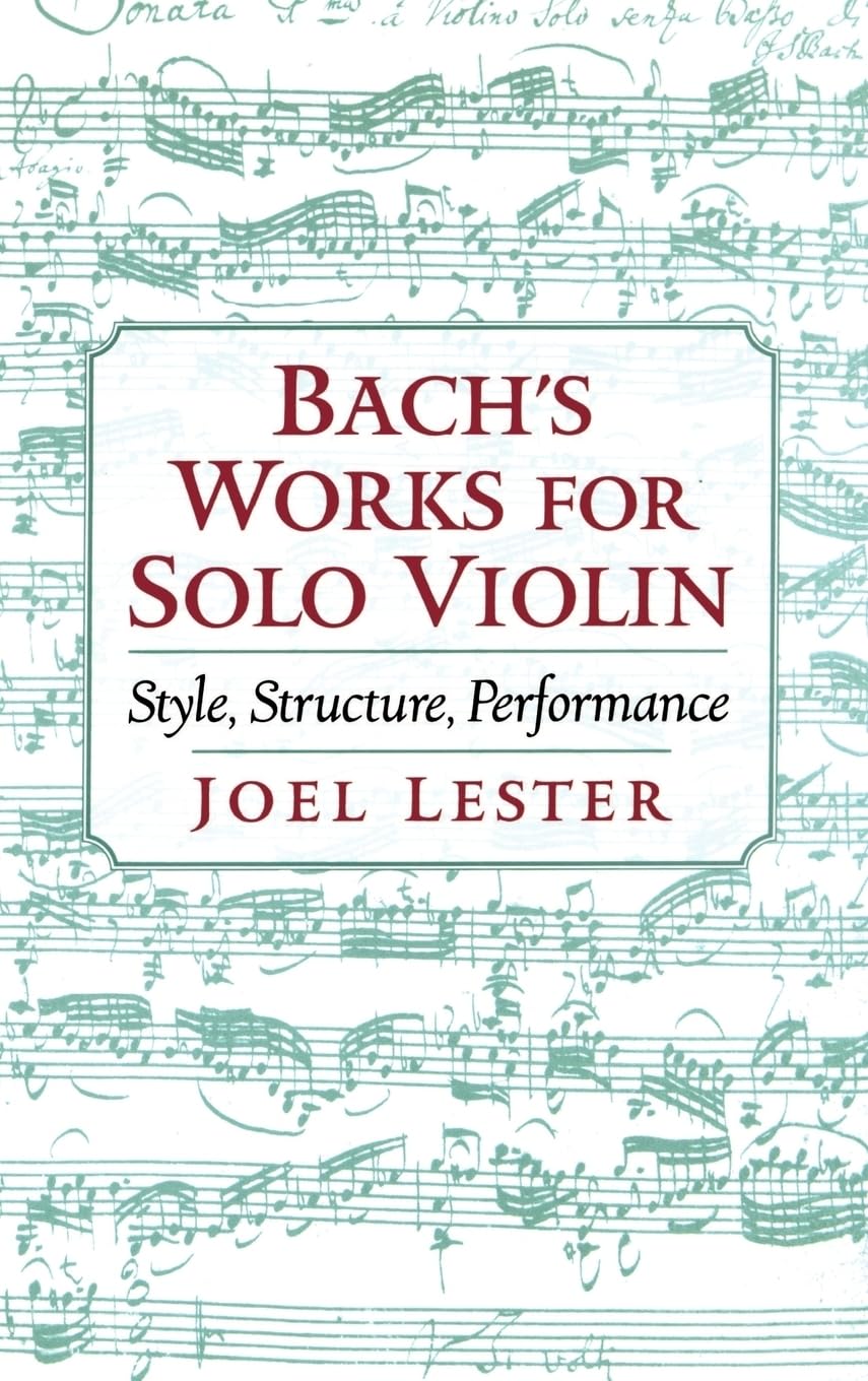 Livre Bach's Works for Solo Violin guide structurel et interprétation