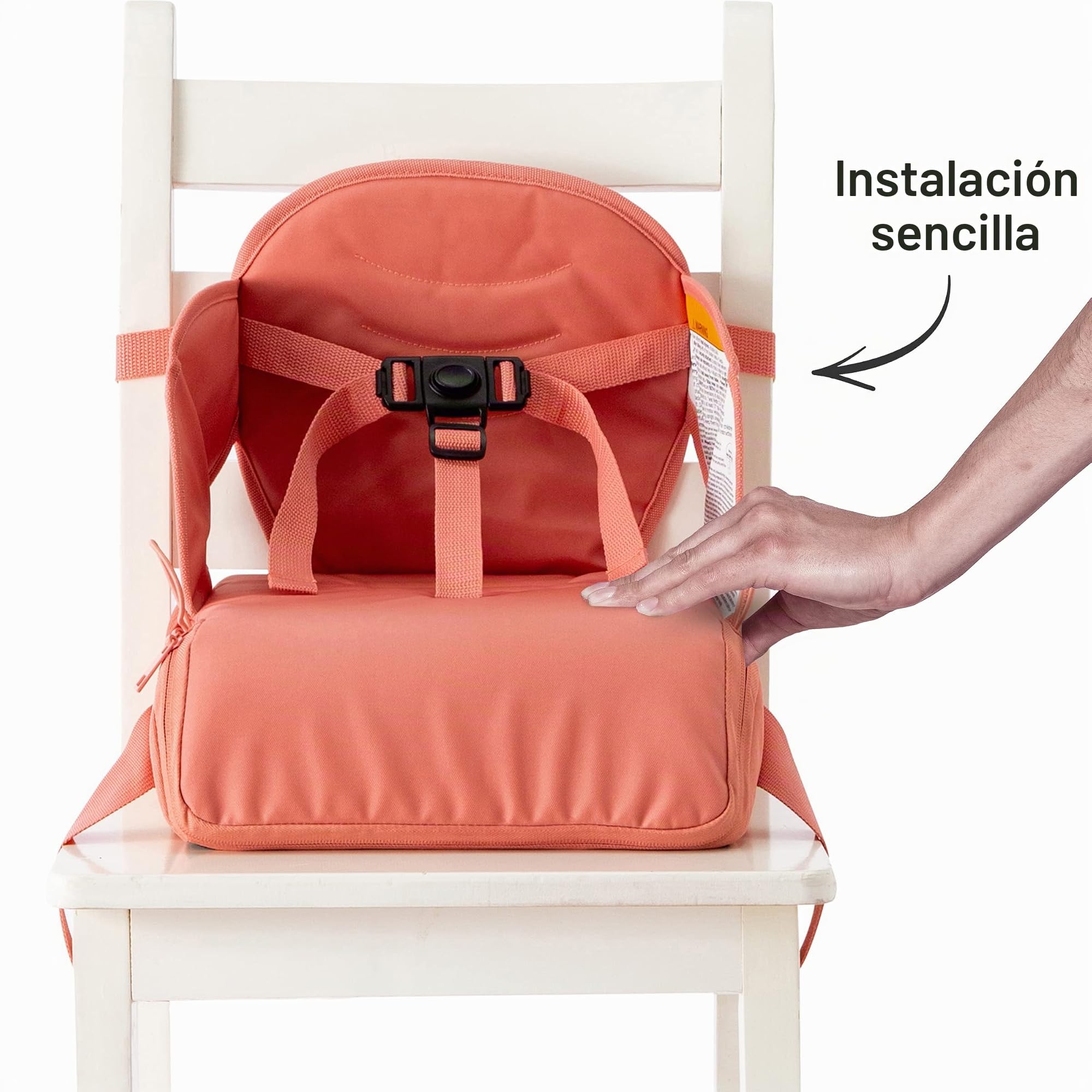 BabyToLove Travel Up Asiento elevador para bebé y almacenamiento | Ligero sobre la marcha y fácil de llevar | Rust