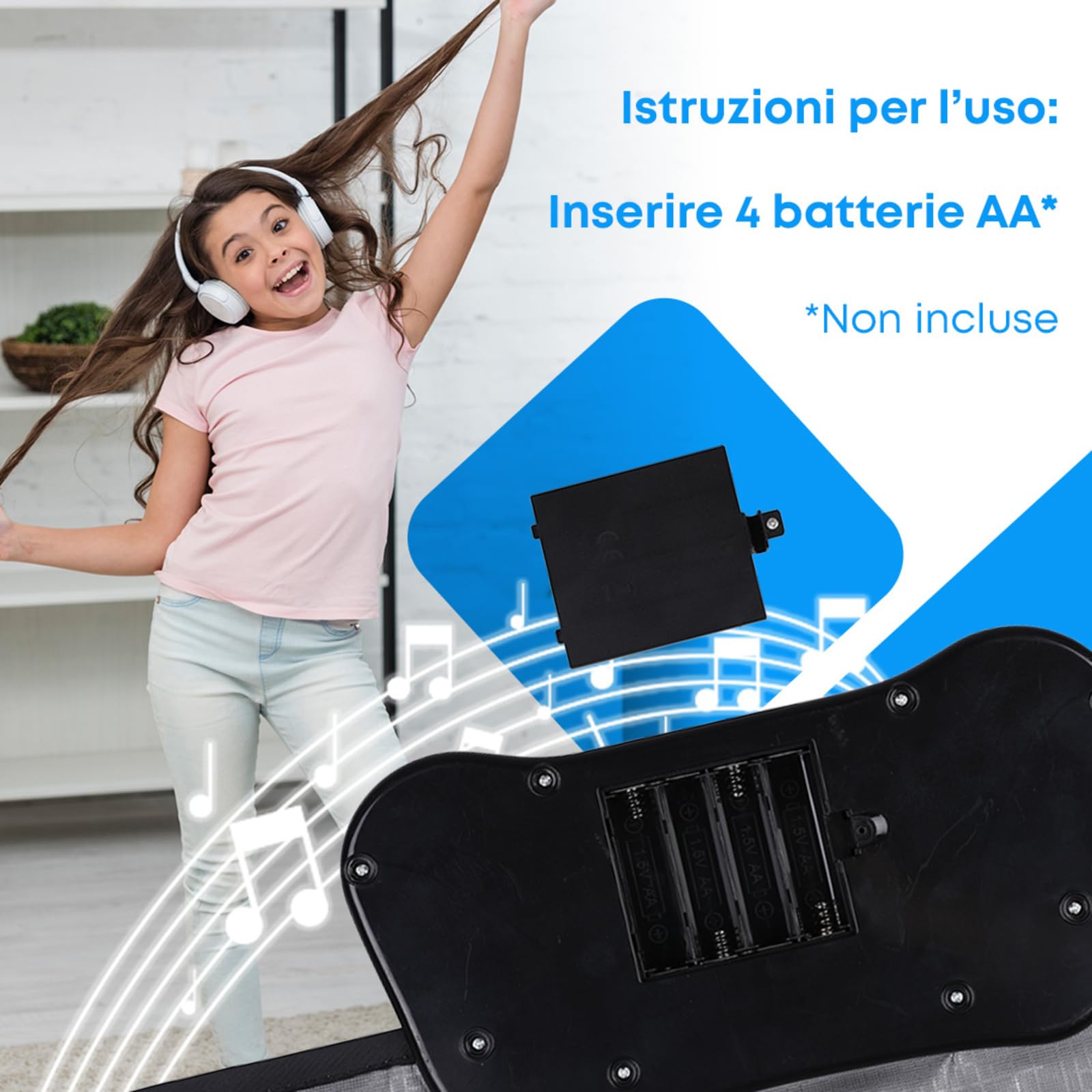 NK Tappetino da Ballo per Bambini +5 Anni e Adulti Bluetooth 5.0 - Giochi Danza con 7 modalità di Gioco, Regalo di Compleanno Natale, Base Antiscivolo e Altoparlante con Volume Regolabile (100x89cm)