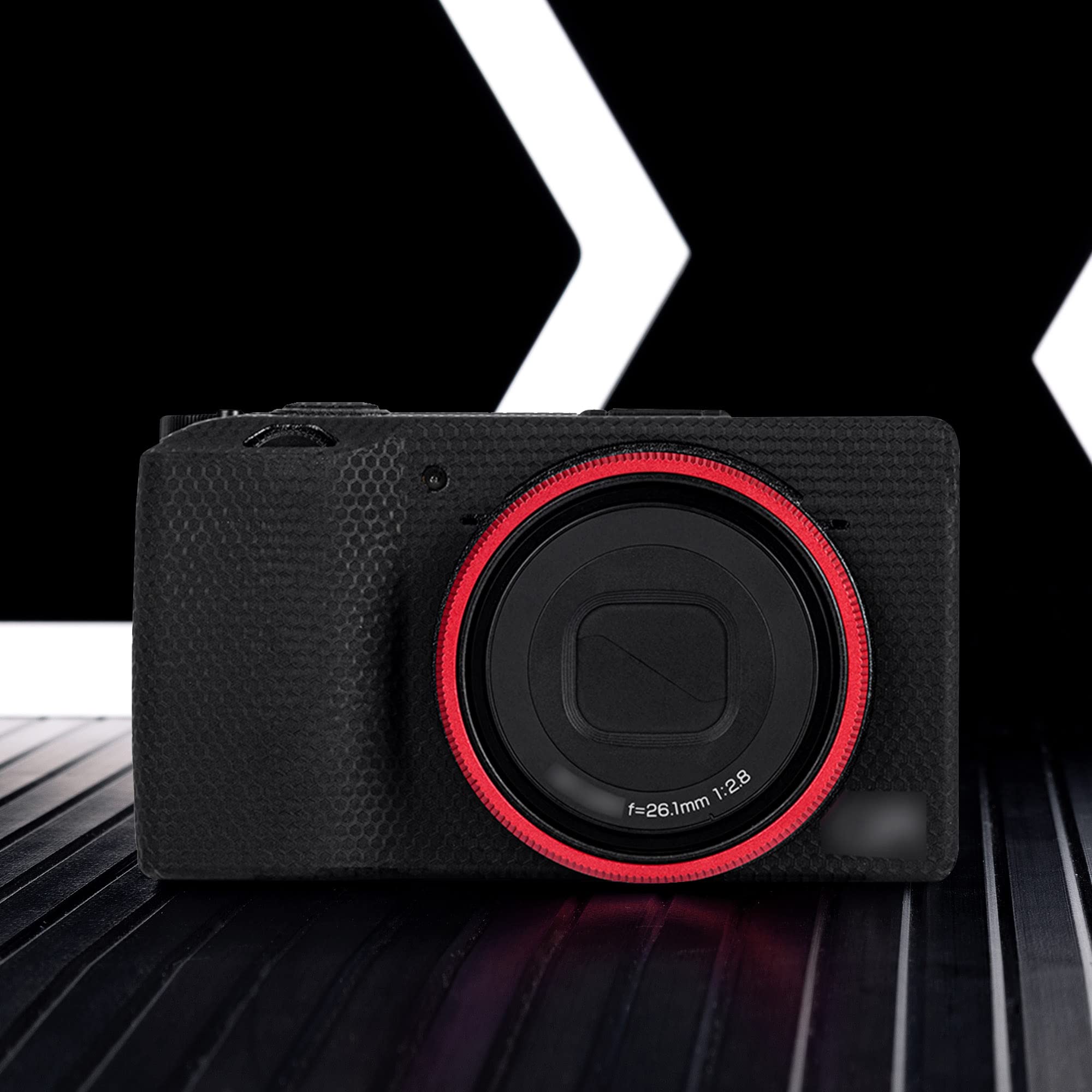 JJC Anello Obiettivo In Metallo Per Ricoh GR IIIx – Rosso, Sostituzione Del GN-2, Leggero E Resistente