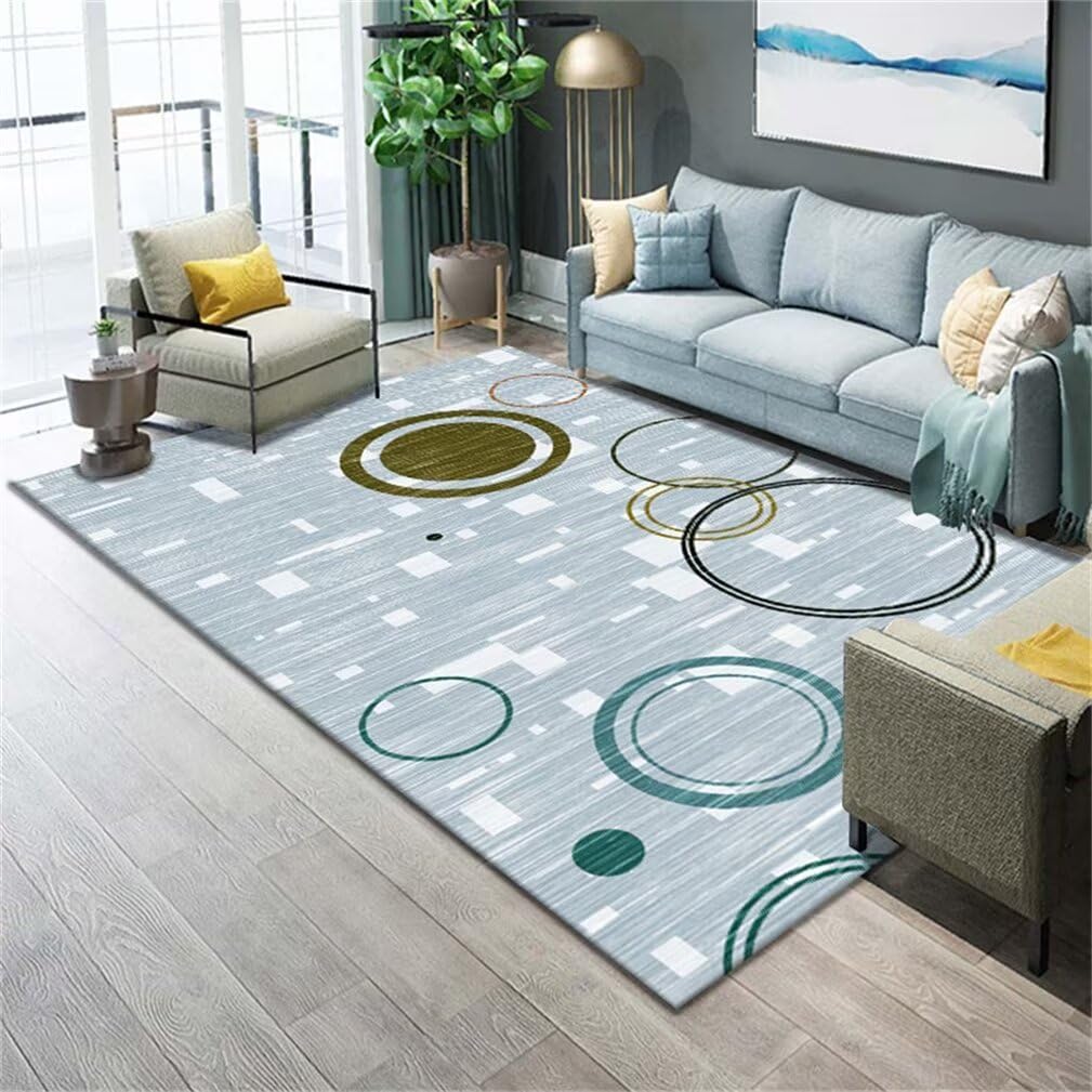 Moquette salon bleu 60x110cm tapis de salon pas cher design moderne