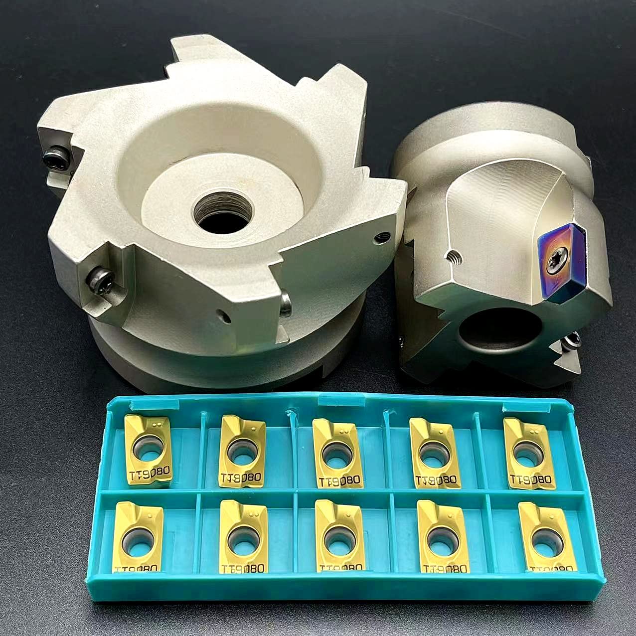 1PC BAP400R 50 63 80 22 50mm Planschaftfräser 4 Flöten Fräswerkzeuge mit 10PCS APMT1604 Einsätze Hochwertiger Mühlenhalter(BAP400R 63 22 4T,No Insert)