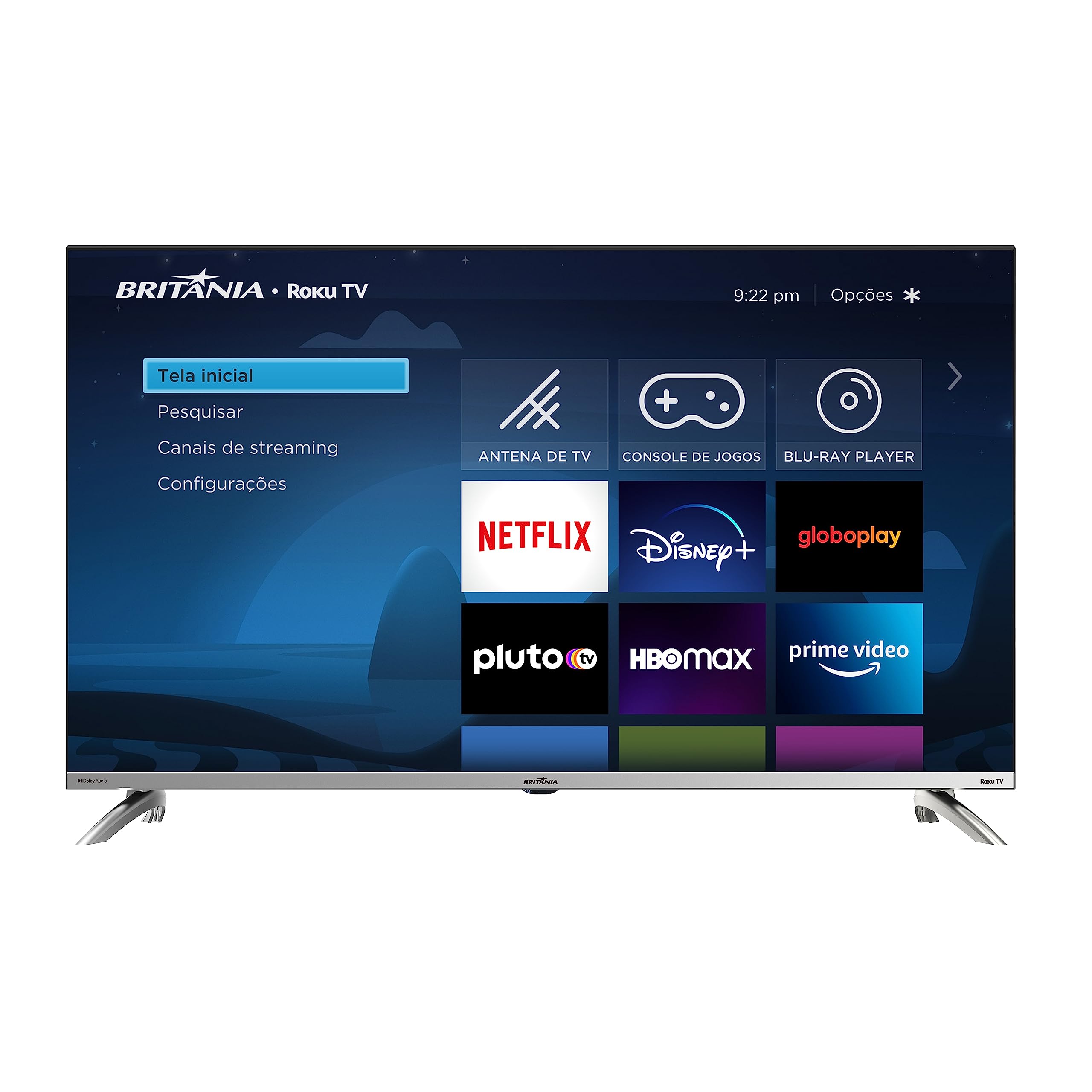 Smart TV Britânia BTV40G7PR2CSBLF 40” LED Dolby Audio