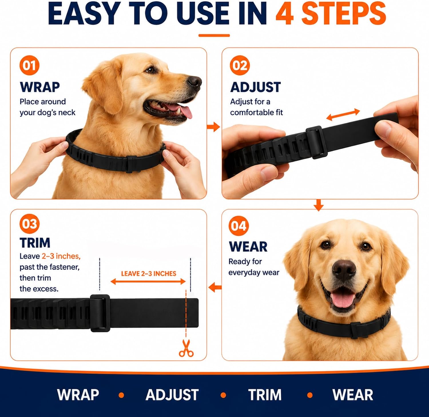 Calming Collar for Dogs, 6 Pack Pheromone Dog Collars for Anxiety Relief