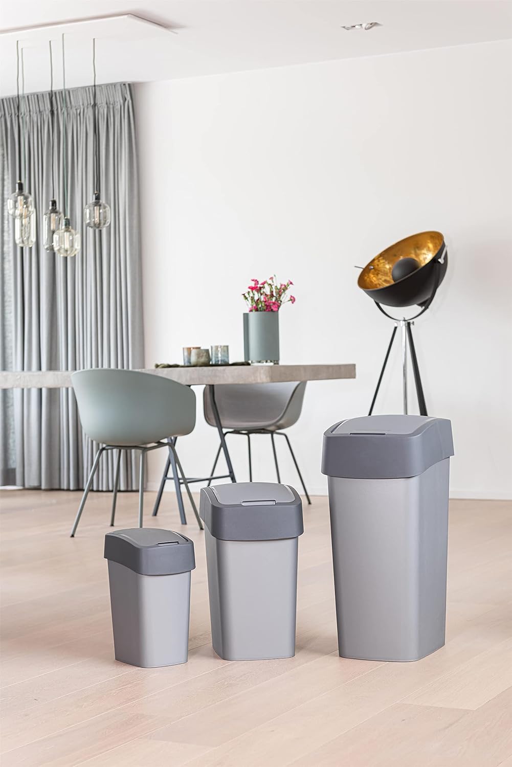 Curver Bin + Lid, Grey, 25L