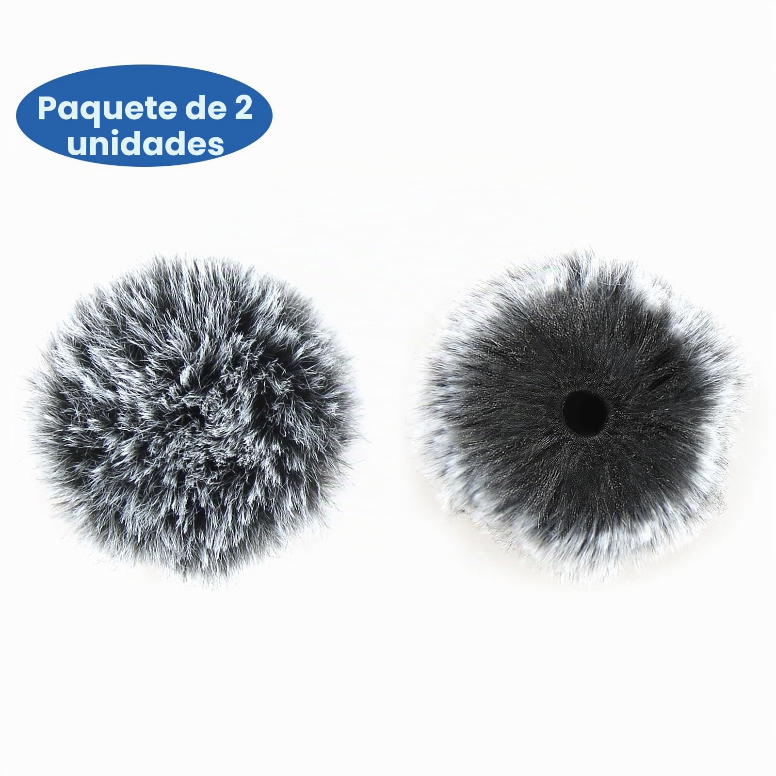 Paquete de 2 parabrisas de micrófono para micrófono Hollyland Lark M2, cubierta de viento peludo