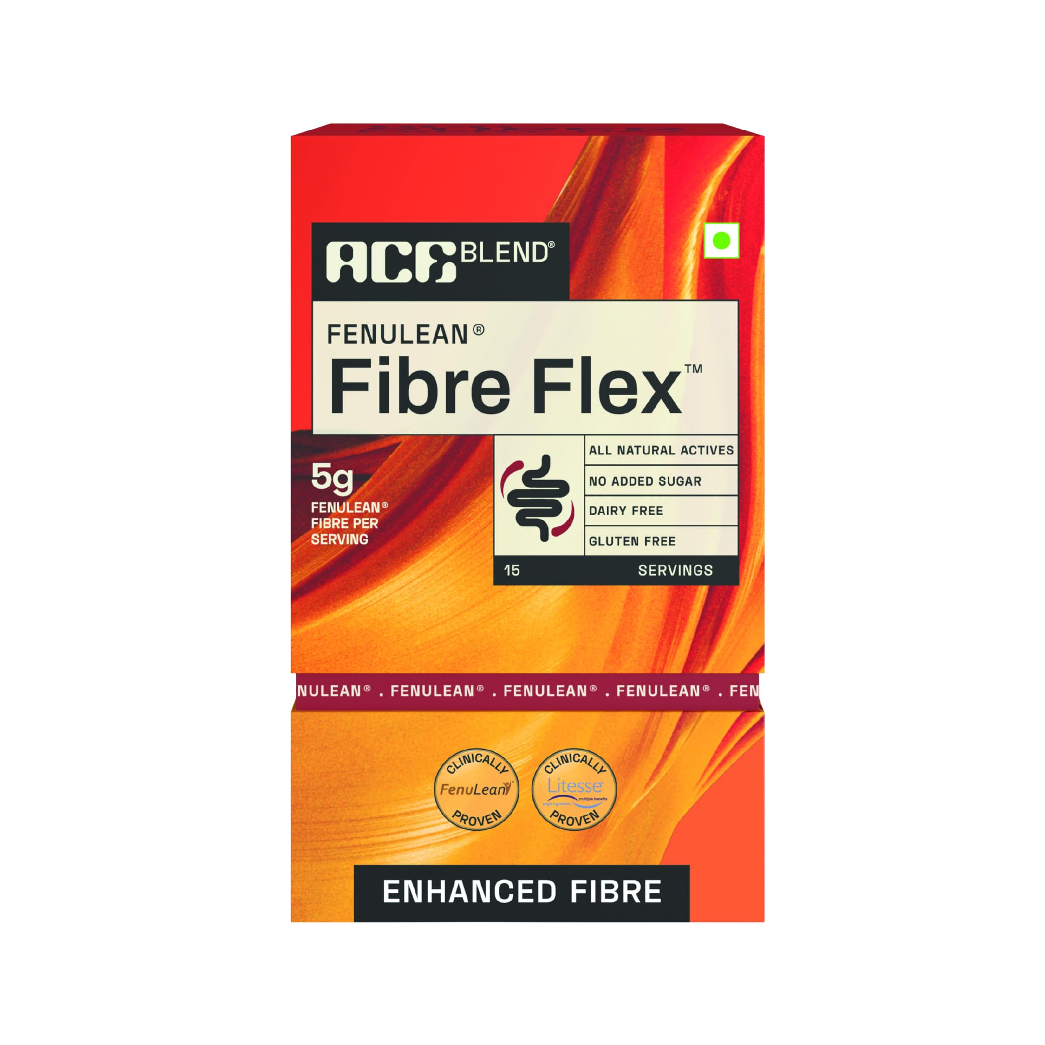 Ace Blend FenuLean Fibre Flex | 30 sachets (Super) | Natural Prebiotic Fibre Supplement | Weight Loss, Constipation & Bloating Relief | Supports Digestive & Gut Health | Natural Fruit Punch Flavour-image-7